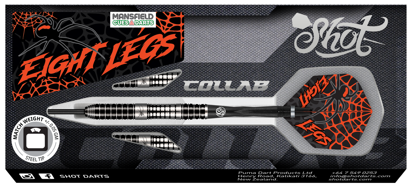 Shot Eight Legs Generation One 23g 90% Tungsten Darts