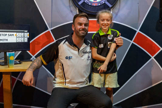 A Throwdown player meeting a young fan